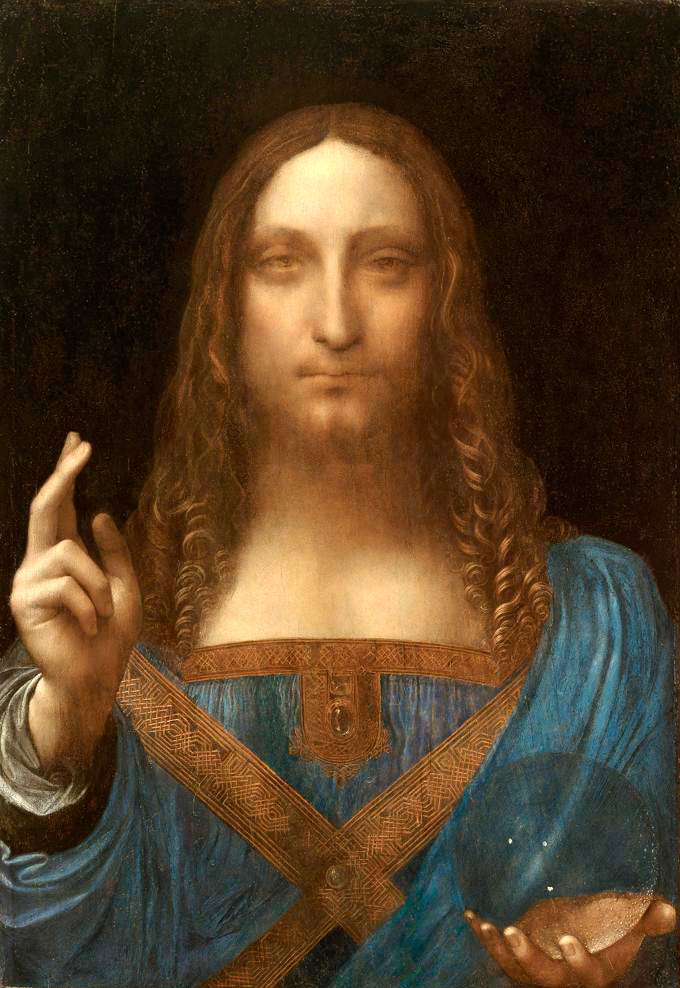 'Salvatori Mundi', atribuida a Leonardo Da Vinci.