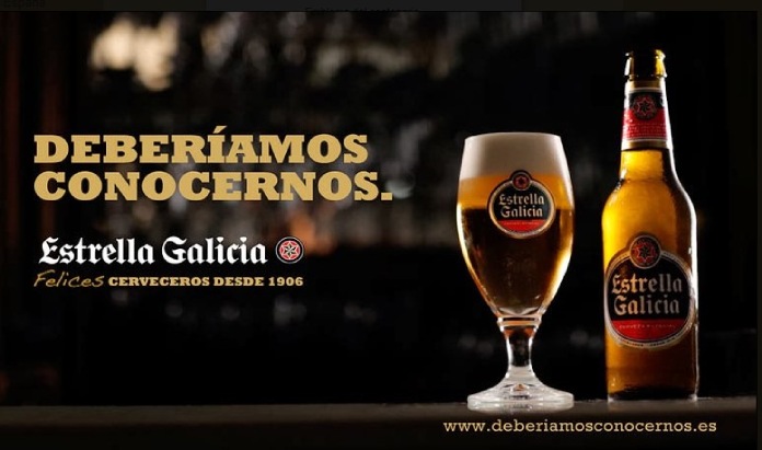 100 anuncios publicitarios con eslogan: Mejores slogans. Cerveza Estrella Galicia. Deberíamos conocernos. 