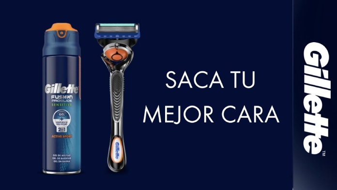 100 anuncios publicitarios con eslogan: Mejores slogans. Gillette: Saca tu mejor cara. 