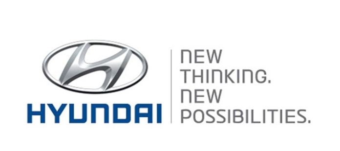 100 anuncios publicitarios con eslogan: Mejores slogans. Hyundai: Nuevo pensamiento. Nuevas Posibilidades. 