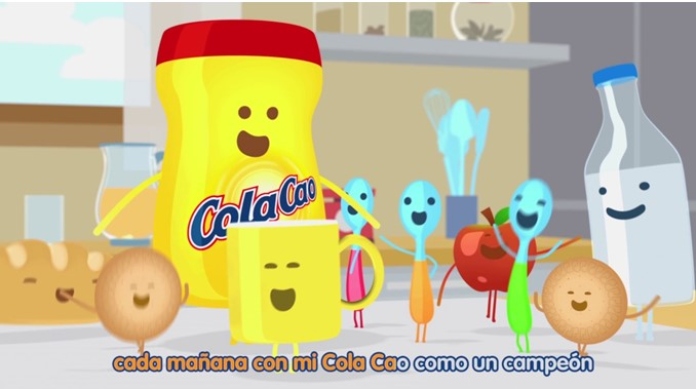 100 anuncios publicitarios con eslogan: Mejores slogans. Cola Cao: como un campeón. 