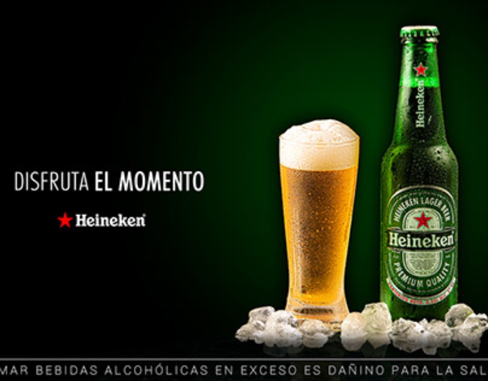 100 anuncios publicitarios con eslogan: Mejores slogans. Heineken: disfruta el momento. 