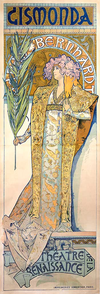 Alfons Mucha - cartel litográfico Sarah Bernhardt