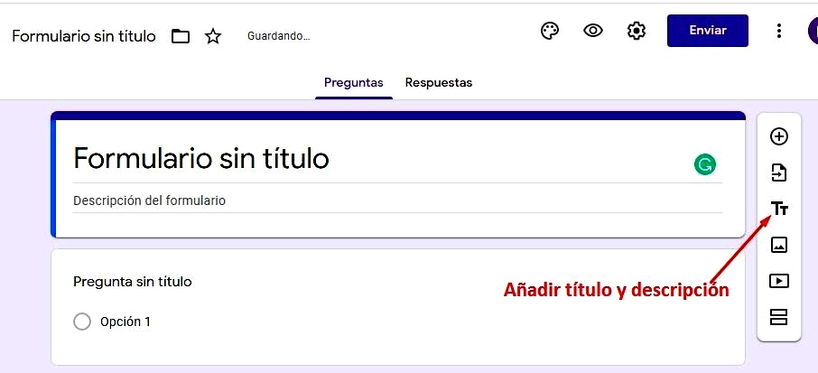 Páginas para hacer encuestas - Título y descripción