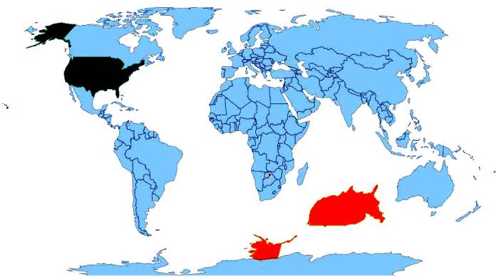 Antípodas: Estados Unidos