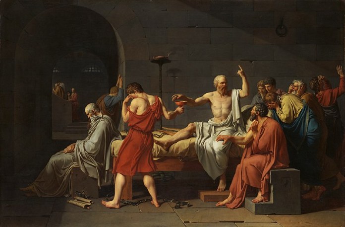 Autores neoclásicos. La muerte de Socrátes (1787). Metropolitan Museum of Art. New York. 