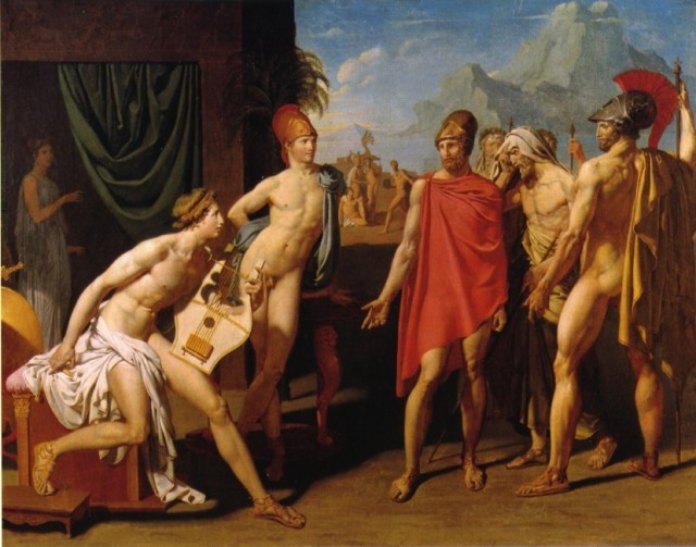 Autores neoclásicos. Aquiles recibiendo a los enviados de Agamenón(1801). Beaux-Arts, París.