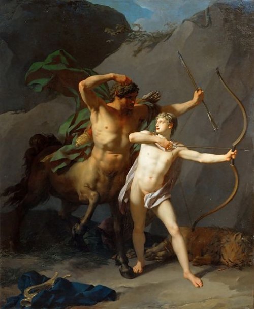 Autores neoclásicos. La educacion de Aquiles (1782). Louvre, París.