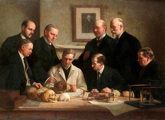 La Banda de Piltdown, pintado por John Cooke