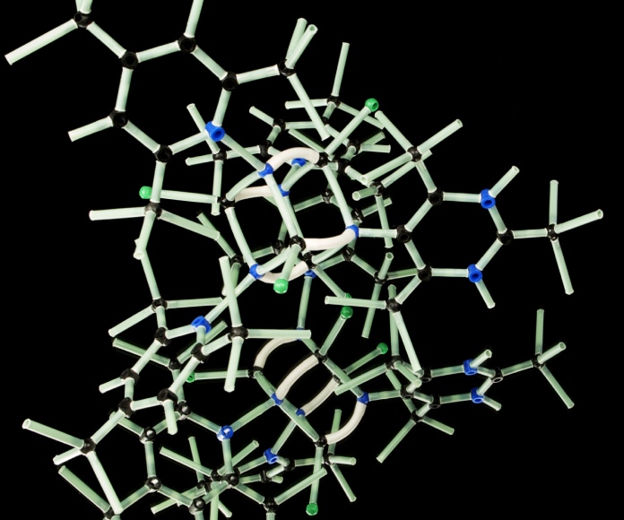 Estructura molecular tridimensional.