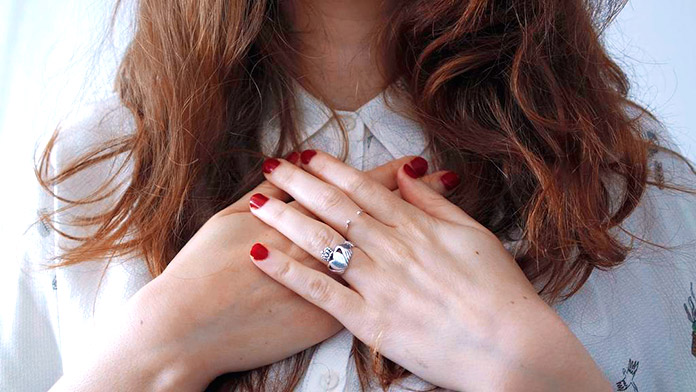 anillo de Claddagh de plata