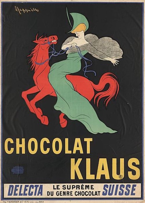 Cuadros modernistas. Chocolat Klaus, 1905. Leonetto Cappiello.