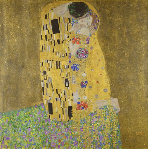 Cuadros modernistas. El beso, 1908. Gustav Klimt.