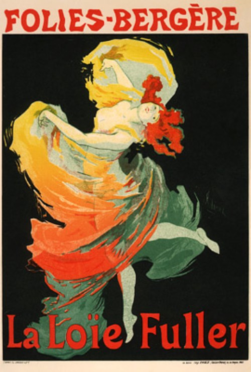 Cuadros modernistas. Folies-Bergere: La Loie Fuller, 1893. Jules Chéret.