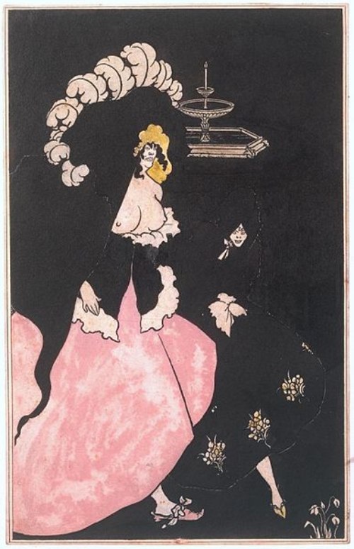 Cuadros modernistas. Messalina y su compañera, 1895. Aubrey Beardsley.