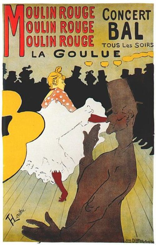 Cuadros modernistas. Moulin Rouge: La Goulue, 1891. Henri de Toulouse-Lautrec. 