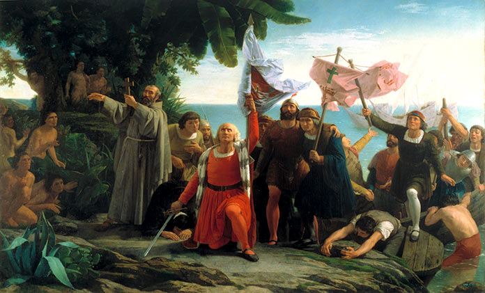 Primer desembarco de Cristóbal Colón en América