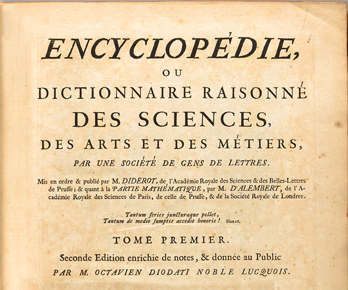 Prospectus y la primera enciclopedia de Diderot