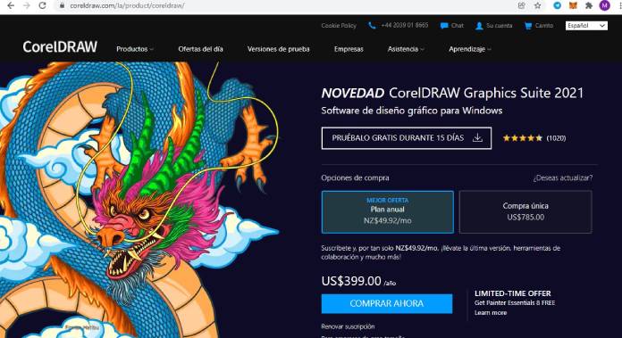 Ejemplos de software: CorelDRAW Suite