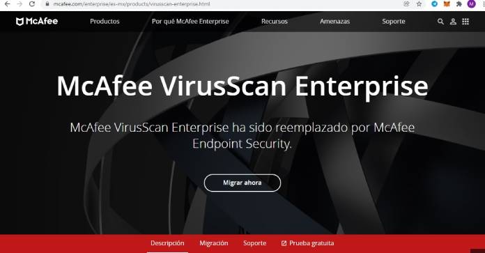 Ejemplos de software: McAfee VirusScan