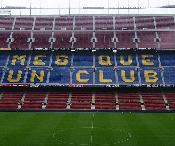 Grada del estadio del F. C. Barcelona, el Camp Nou.