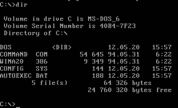 Comandos del SO MS-DOS de Windows