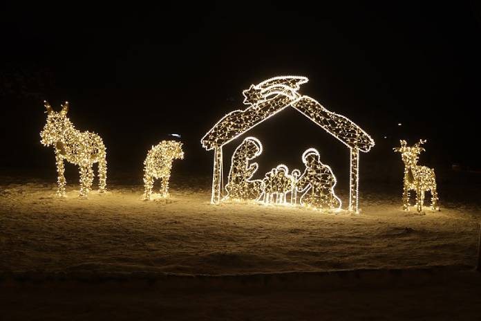 Vista general del pesebre navideño