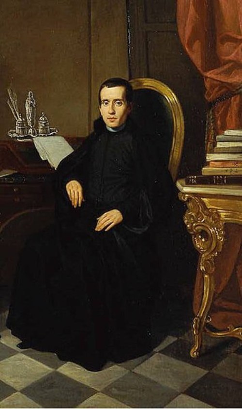 Filósofos cristianos. Jaime Balmes. Autor: Luis Brochetón y Muguruza. 1848. Real Academia de la Historia. Madrid.