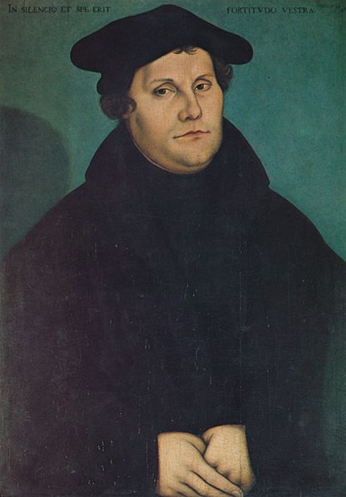 Filósofos cristiano. Martin Lutero. Autor: Lucas Cranach el viejo. Después de 1528. Coro de la iglesia de Santa Ana en Sajonia, Alemania.