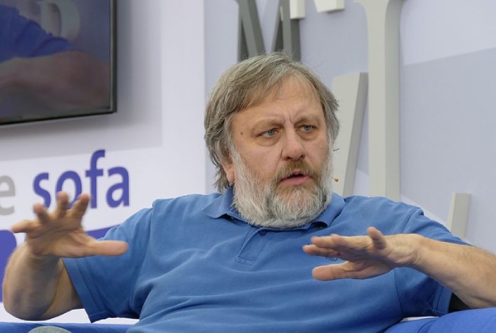 Filósofos del siglo XXI. Slavoj Zizek en la Feria del Libro 2015 de Leipzig (Alemania), presentando su libro "Algunas reflexiones blasfemas".