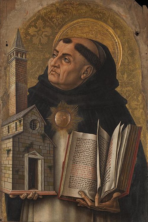Filósofos italianos. Santo Tomás de Aquino. Autor: Carlo Crivelli. 1476. Galería Nacional, Londres.