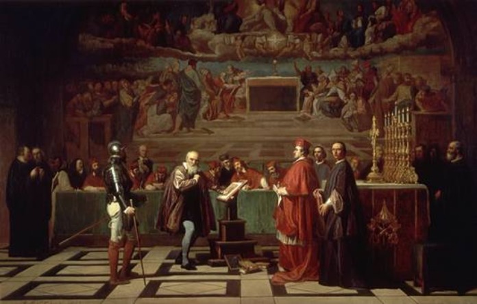 Filóofos materialistas.Galileo Galilei ante el tribunal.