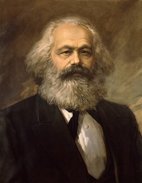 Filósofos materialistas. Karl Marx. Pintura de P. Nasarow und N. Gereljuk.