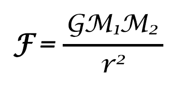 Fórmula de la fuerza de la gravedad de Newton