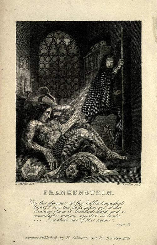 Portada de Frankenstein o el moderno Prometeo de Mary Shelley.