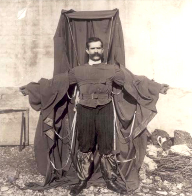 Franz Reichelt y su paracaídas