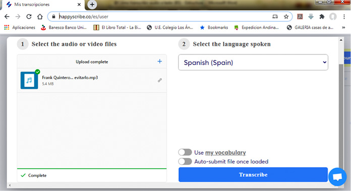Cómo transcribir audio a texto con HappyScribe