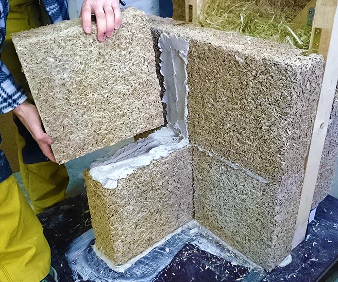 Bloques de hempcrete u hormigón de cáñamo