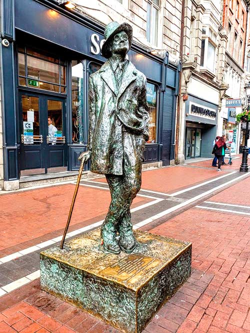 Estatua de Joyce en Earl Street, Dublín.