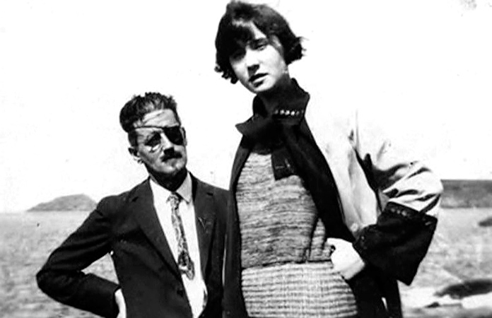 Fotografía de James Joyce junto a Nora Barnacle.