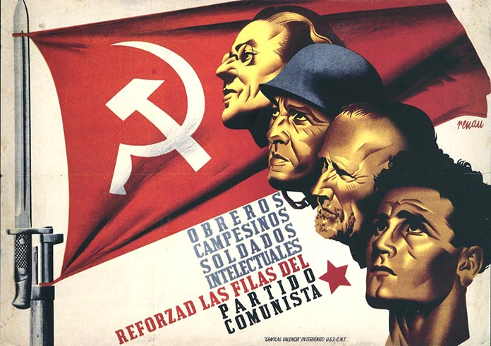 Josep Renau: Obreros, campesinos, soldados, intelectuales, reforzad las filas del Partido Comunista (1936)