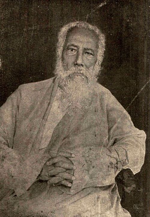 La apasionante filosofía india. Retrato de Debendranath Tagore. 1925. Autor desconocido.
