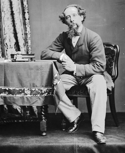 Literatura victoriana. Charles Dickens, circa 1860.