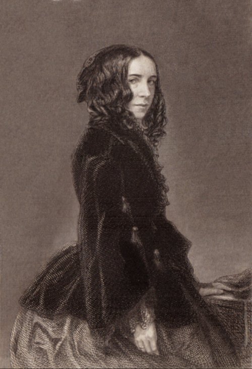 Literatura victoriana. Elizabeth Barret en 1859, por Macaire Havre. Grabado por T.O. Barlow.