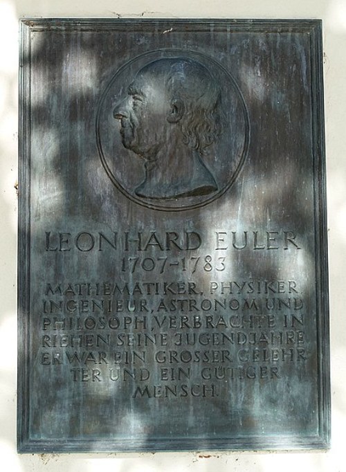 Numero PI: Placa en Memoria de Leonhard Euler