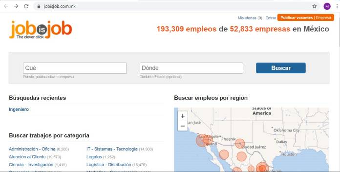 Páginas de empleo en México - Jobisjob