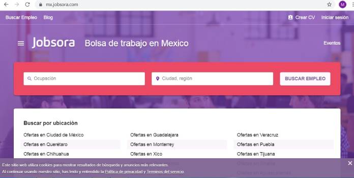 Páginas de empleo en México - Jobsora