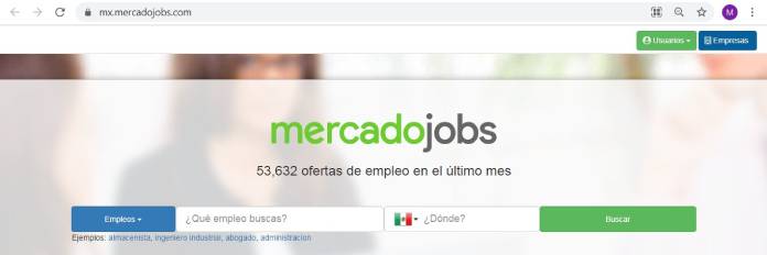 Páginas de empleo en México - MercadoJobs