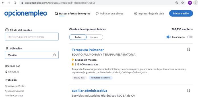 Páginas de empleo en México - OpciónEmpleo