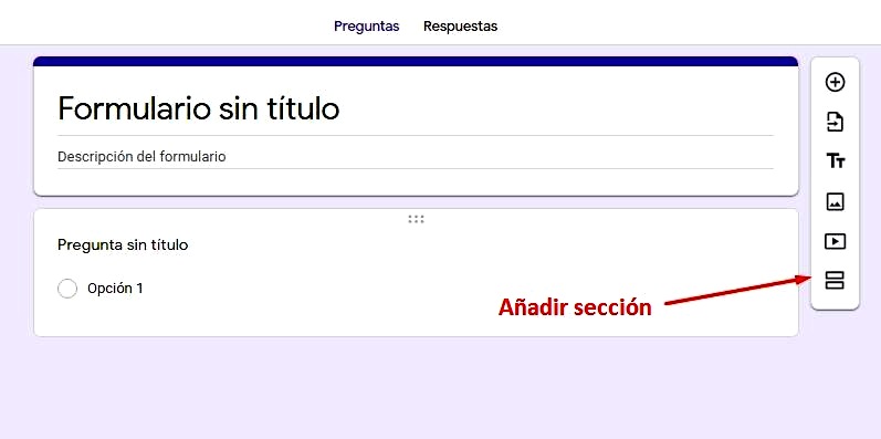 Páginas para hacer encuestas - Añadir sección 